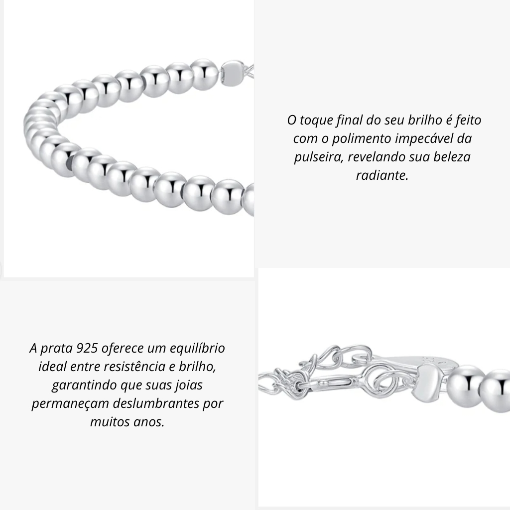 Pulseira Prata Feminina Minimalista 3mm Vila Suzan